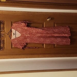 Universal Thread Red Floral Midi Dress.